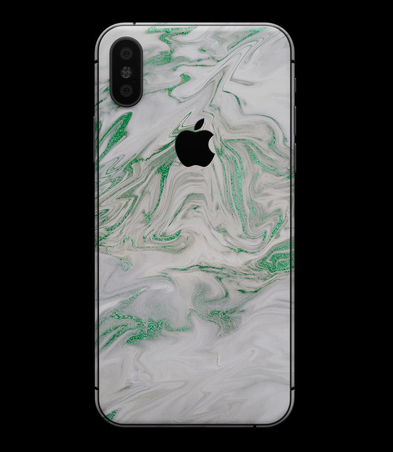 Mint Marble & Digital Gold Foil V10 - iPhone XS MAX, XS/X, 8/8+, 7/7+, 5/5S/SE Skin-Kit (All iPhones Avaiable)