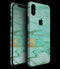 Mint Marble & Digital Gold Foil V11 - iPhone XS MAX, XS/X, 8/8+, 7/7+, 5/5S/SE Skin-Kit (All iPhones Avaiable)