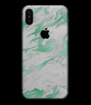 Mint Marble & Digital Gold Foil V3 - iPhone XS MAX, XS/X, 8/8+, 7/7+, 5/5S/SE Skin-Kit (All iPhones Avaiable)