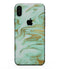 Mint Marble & Digital Gold Foil V4 - iPhone XS MAX, XS/X, 8/8+, 7/7+, 5/5S/SE Skin-Kit (All iPhones Avaiable)