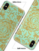 Mint and Gold Floral v2 - iPhone X Clipit Case