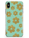 Mint and Gold Floral v8 - iPhone X Clipit Case