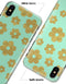 Mint and Gold Floral v8 - iPhone X Clipit Case