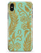 Mint and Gold Floral v9 - iPhone X Clipit Case