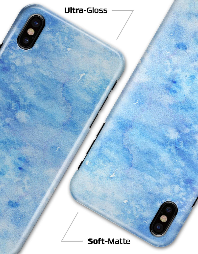 Mixed Blue Absorbed Watercolor Texture - iPhone X Clipit Case