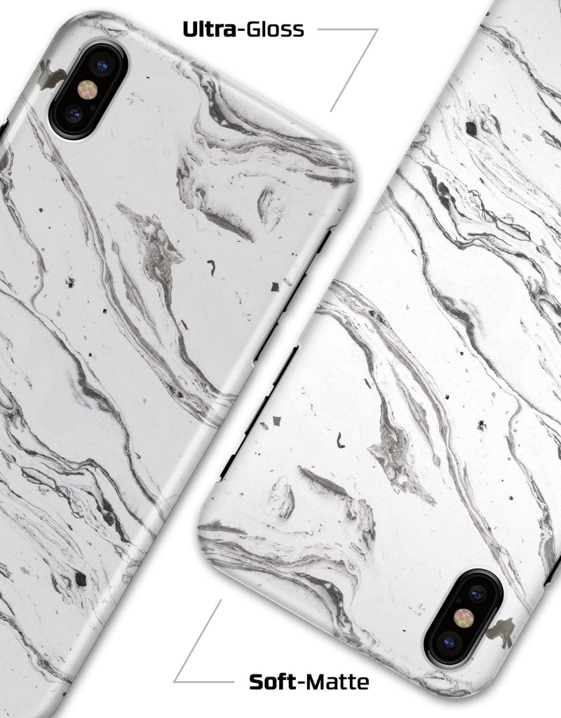 Mixtured BW Textured Marble - iPhone X Clipit Case
