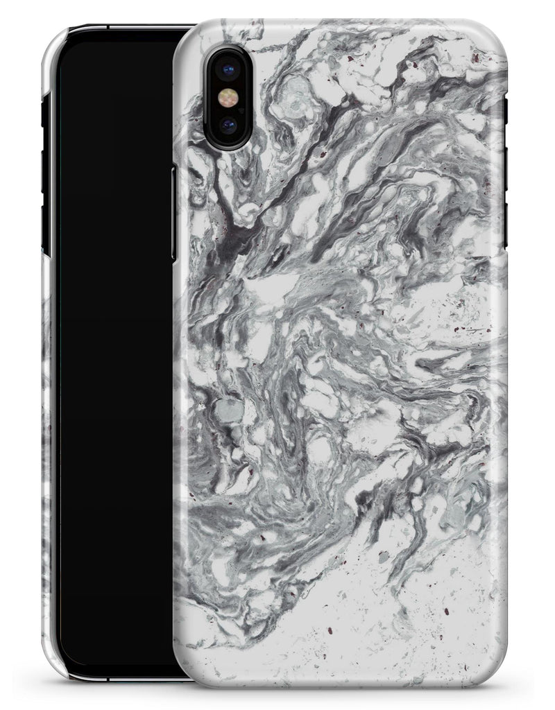 Mixtured Gray v5 Textured Marble - iPhone X Clipit Case