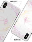 Mixtured Pink-Yellow Textured Marble - iPhone X Clipit Case