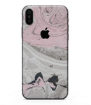 Mixtured Pink and Gray Textured Marble - iPhone XS MAX, XS/X, 8/8+, 7/7+, 5/5S/SE Skin-Kit (All iPhones Avaiable)