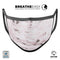 Mixtured Pink and Gray v9 Textured Marble - Made in USA Mouth Cover Unisex Anti-Dust Cotton Blend Reusable & Washable Face Mask with Adjustable Sizing for Adult or Child
