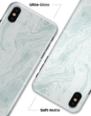 Mixtured Teal v3 Textured Marble - iPhone X Clipit Case