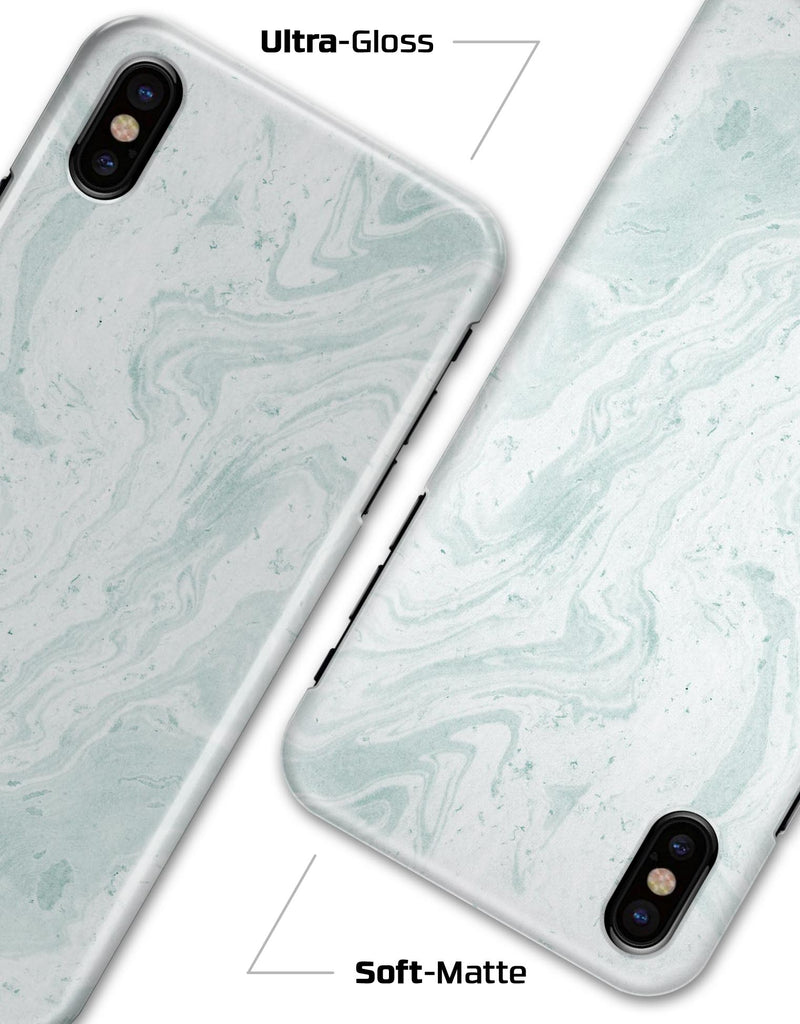 Mixtured Teal v3 Textured Marble - iPhone X Clipit Case