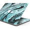 Modern Marble Aqua Mix V2 - Skin Decal Wrap Kit Compatible with the Apple MacBook Pro, Pro with Touch Bar or Air (11", 12", 13", 15" & 16" - All Versions Available)