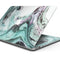 Modern Marble Aqua Mix V3 - Skin Decal Wrap Kit Compatible with the Apple MacBook Pro, Pro with Touch Bar or Air (11", 12", 13", 15" & 16" - All Versions Available)