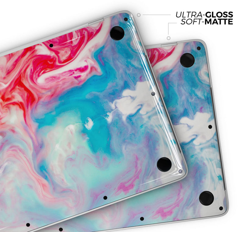 Modern Marble Cotton Candy Mix V1 - Skin Decal Wrap Kit Compatible with the Apple MacBook Pro, Pro with Touch Bar or Air (11", 12", 13", 15" & 16" - All Versions Available)