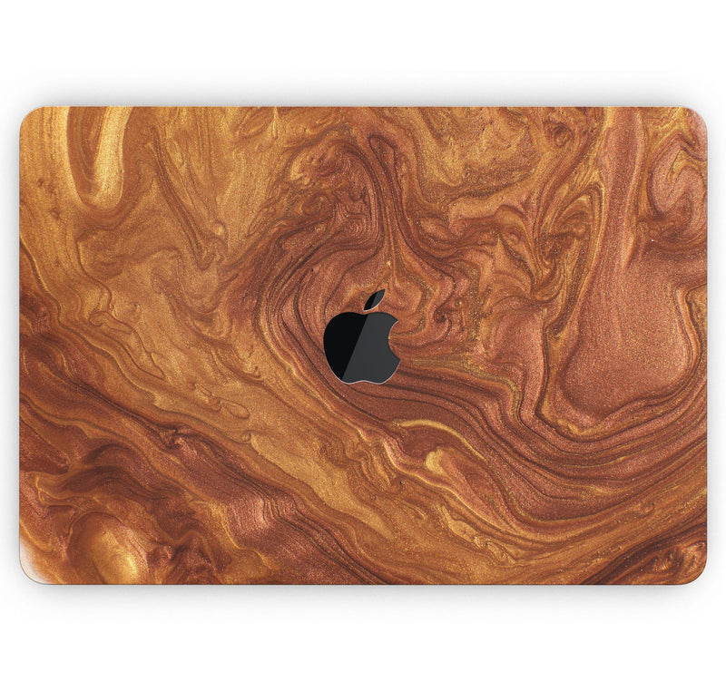 Modern Marble Gold Metallic Mix V5 - Skin Decal Wrap Kit Compatible with the Apple MacBook Pro, Pro with Touch Bar or Air (11", 12", 13", 15" & 16" - All Versions Available)