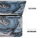 Modern Marble Subtle Blue Mix V1 - Skin Decal Wrap Kit Compatible with the Apple MacBook Pro, Pro with Touch Bar or Air (11", 12", 13", 15" & 16" - All Versions Available)