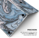 Modern Marble Subtle Blue Mix V1 - Skin Decal Wrap Kit Compatible with the Apple MacBook Pro, Pro with Touch Bar or Air (11", 12", 13", 15" & 16" - All Versions Available)