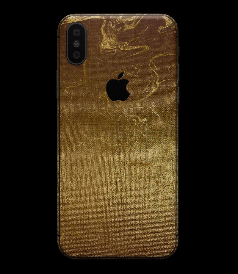 Molten Gold Digital Foil Swirl V11 - iPhone XS MAX, XS/X, 8/8+, 7/7+, 5/5S/SE Skin-Kit (All iPhones Avaiable)