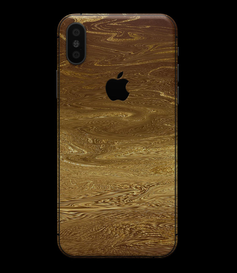 Molten Gold Digital Foil Swirl V7 - iPhone XS MAX, XS/X, 8/8+, 7/7+, 5/5S/SE Skin-Kit (All iPhones Avaiable)