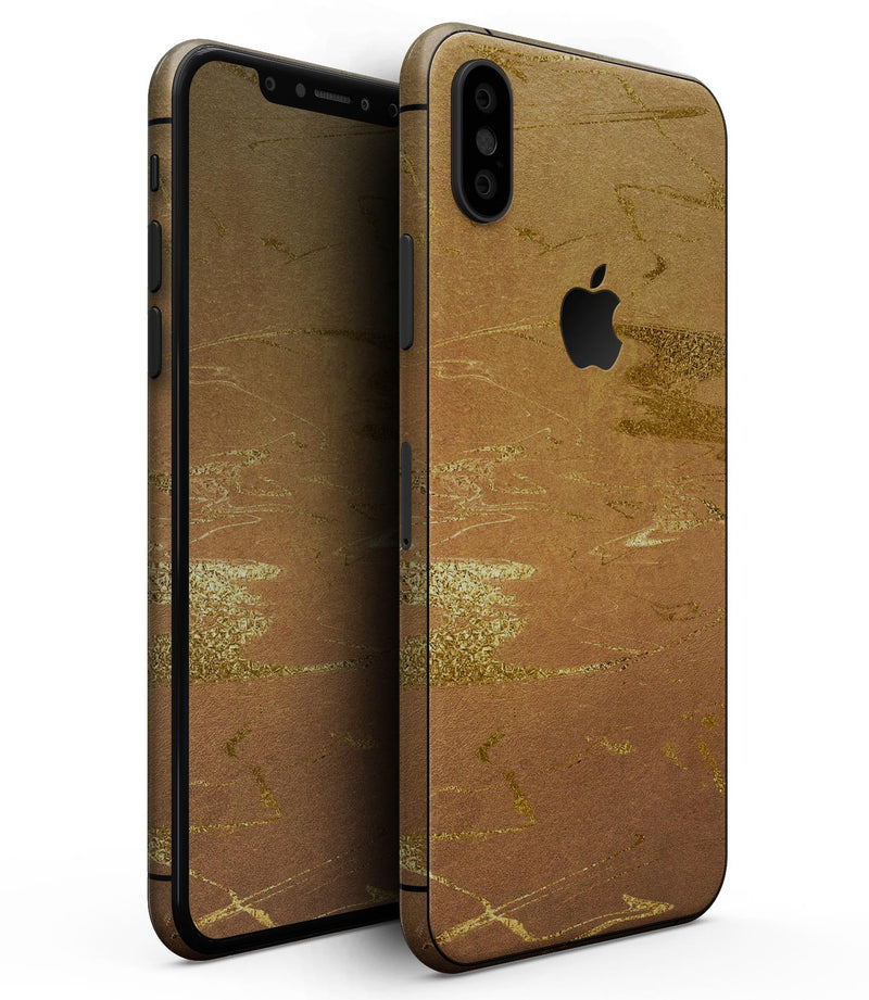 Molten Gold Digital Foil Swirl V8 - iPhone XS MAX, XS/X, 8/8+, 7/7+, 5/5S/SE Skin-Kit (All iPhones Avaiable)