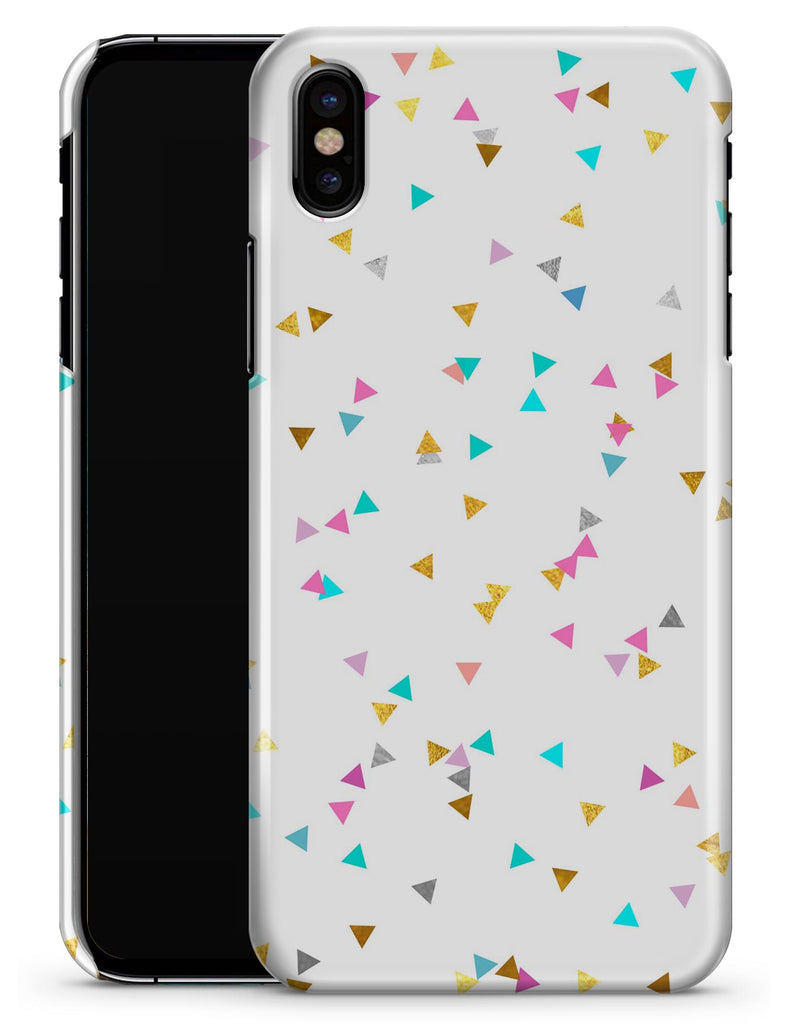 Multicolor Scattered Triangles - iPhone X Clipit Case