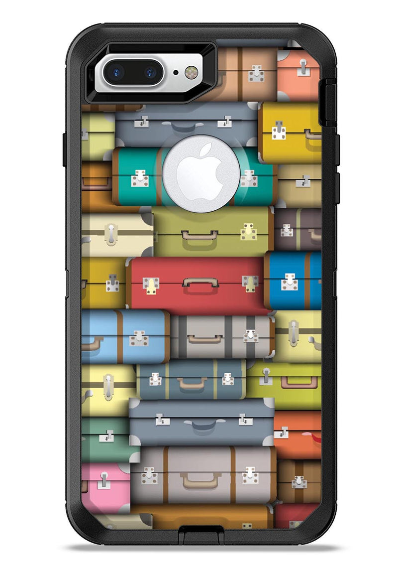 Multicolored Traveling Suitcases - iPhone 7 or 7 Plus Commuter Case Skin Kit
