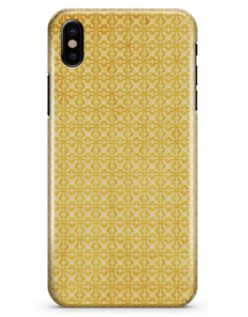 Mustard Yellow Cross Pattern - iPhone X Clipit Case