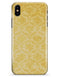 Mustard Yellow Damask Pattern - iPhone X Clipit Case