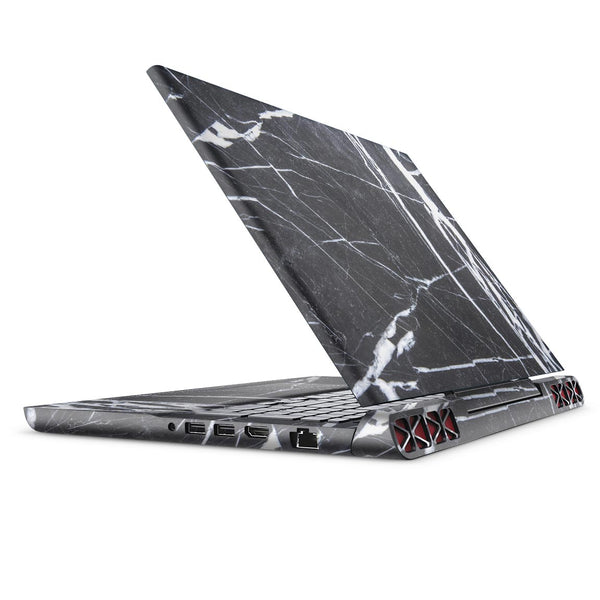 Natural Black & White Marble Stone - Full Body Skin Decal Wrap Kit for the Dell Inspiron 15 7000 Gaming Laptop (2017 Model)