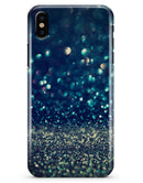 Navy and Gold Unfocused Sparkles of Light - iPhone X Clipit Case