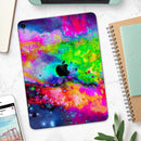 Neon Splatter Universe - Full Body Skin Decal for the Apple iPad Pro 12.9", 11", 10.5", 9.7", Air or Mini (All Models Available)