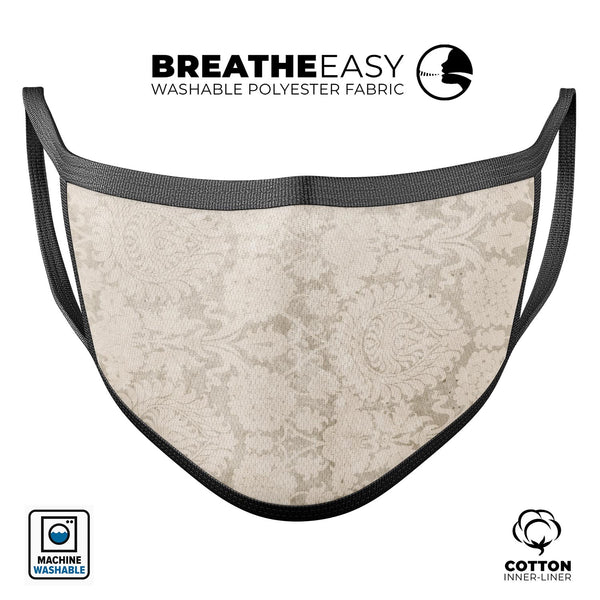 Neutral Pattern of Luxury - Made in USA Mouth Cover Unisex Anti-Dust Cotton Blend Reusable & Washable Face Mask with Adjustable Sizing for Adult or Child