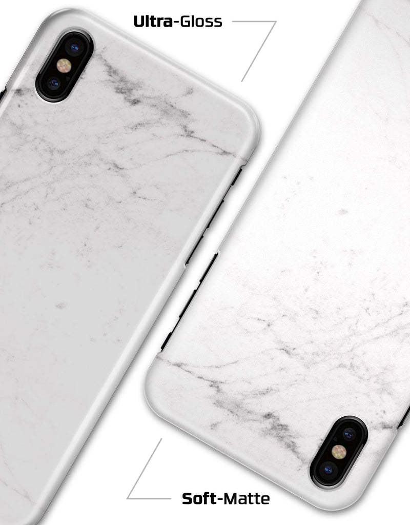 Nuetral Gray and White Marble Surface - iPhone X Clipit Case