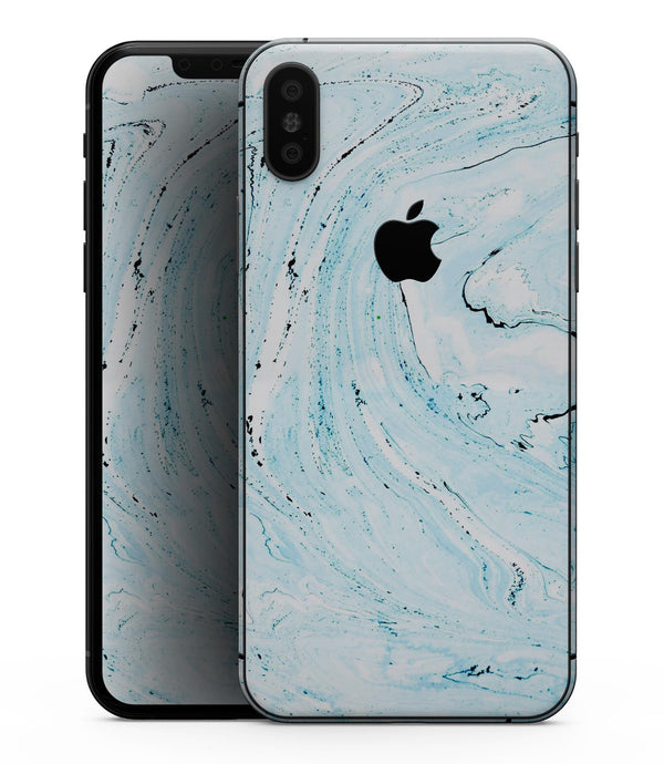Ocean Blue Textured Marble - iPhone XS MAX, XS/X, 8/8+, 7/7+, 5/5S/SE Skin-Kit (All iPhones Avaiable)