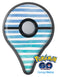 Ocean WaterColor Ombre Stripes Pokémon GO Plus Vinyl Protective Decal Skin Kit