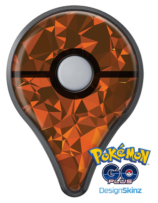Orange Abstract Geometric Triangles Pokémon GO Plus Vinyl Protective Decal Skin Kit
