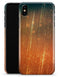 Orange Scratched Surface with Gold Beams - iPhone X Clipit Case
