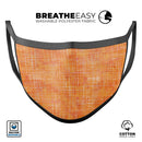 Orange Watercolor Cross Hatch - Made in USA Mouth Cover Unisex Anti-Dust Cotton Blend Reusable & Washable Face Mask with Adjustable Sizing for Adult or Child