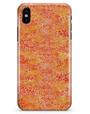 Orange Watercolor Leopard Pattern - iPhone X Clipit Case