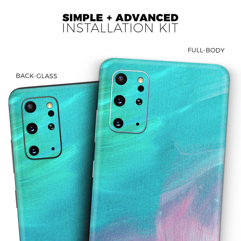 Pastel Marble Surface - Full Body Skin Decal Wrap Kit for Samsung Galaxy Phones