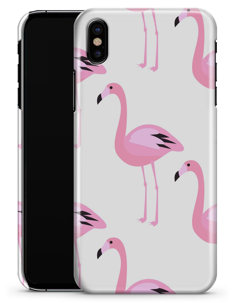 Pink All Over Flamingos - iPhone X Clipit Case