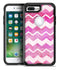 Pink Water Color with White Chevron - iPhone 7 or 7 Plus Commuter Case Skin Kit