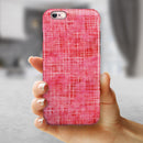 Pink Watercolor Cross Hatch iPhone 6/6s or 6/6s Plus 2-Piece Hybrid INK-Fuzed Case