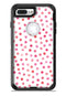 Pink Watercolor Dots over White - iPhone 7 or 7 Plus Commuter Case Skin Kit