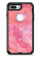 Pink Watercolor Over White Chevron - iPhone 7 or 7 Plus Commuter Case Skin Kit