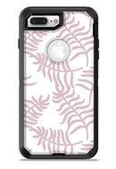 Pink Wavy Leaves Pattern - iPhone 7 or 7 Plus Commuter Case Skin Kit