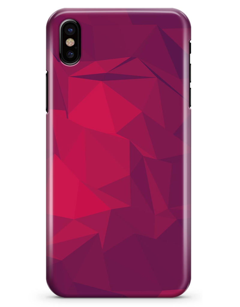 Pink and Bright Red Abstract Triangles - iPhone X Clipit Case