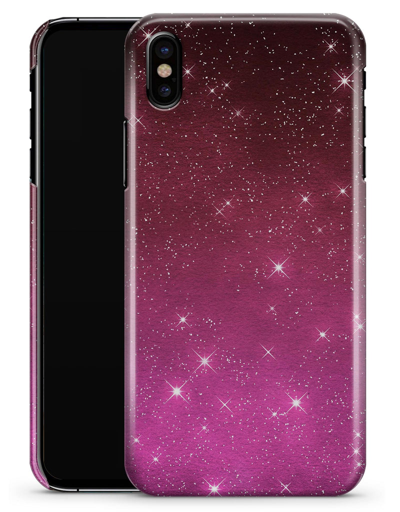 Pink and Burgundy Sparkling Orbs  - iPhone X Clipit Case