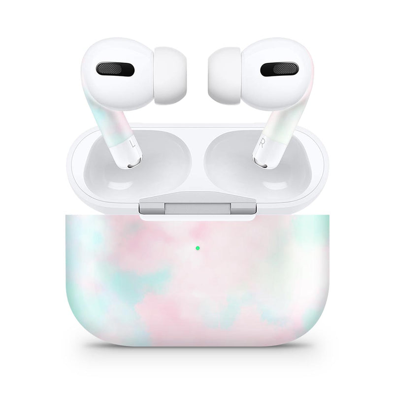 Pretty Pastel Clouds V7 - Full Body Skin Decal Wrap Kit for the Wireless Bluetooth Apple Airpods Pro, AirPods Gen 1 or Gen 2 with Wireless Charging